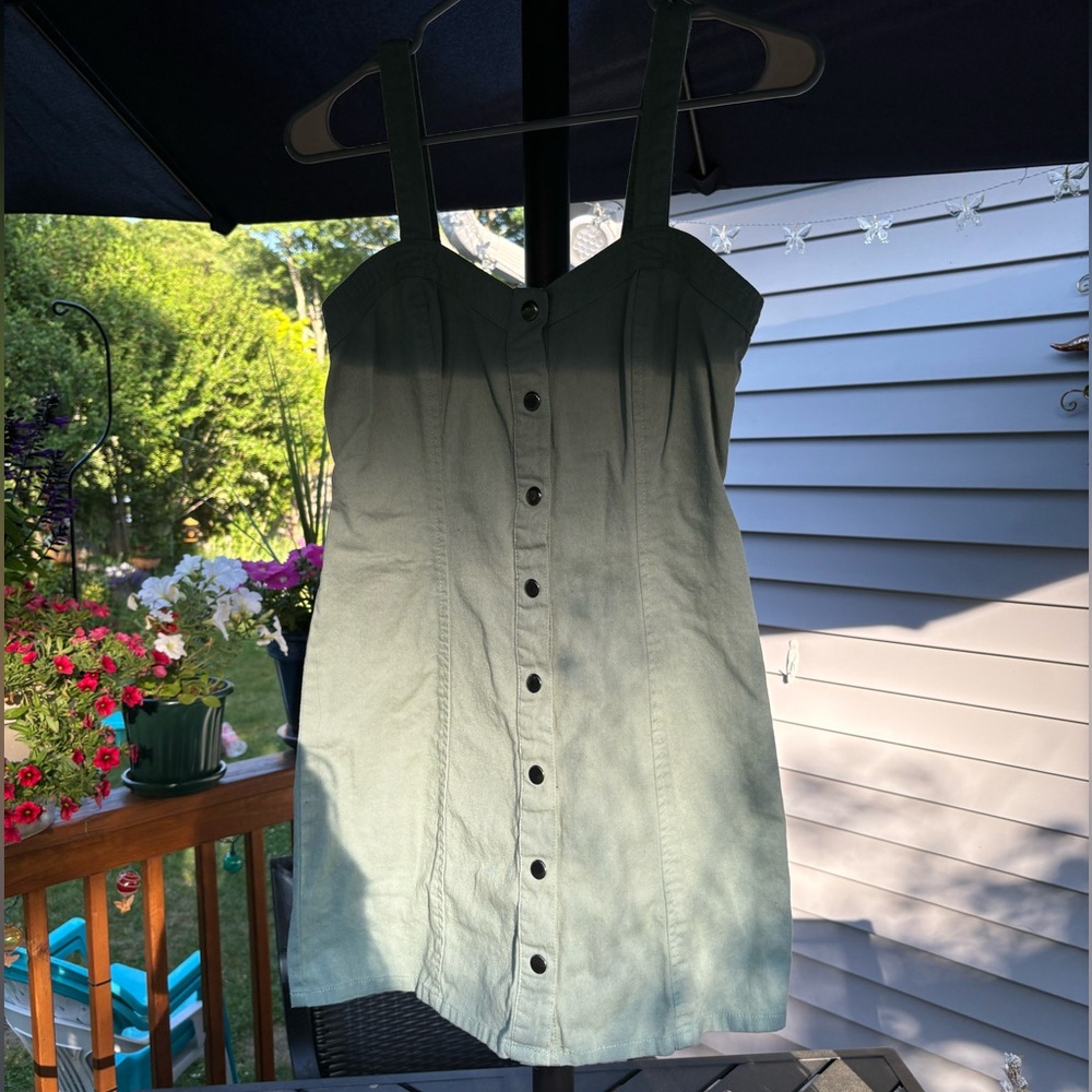 Green japna mini dress, size small